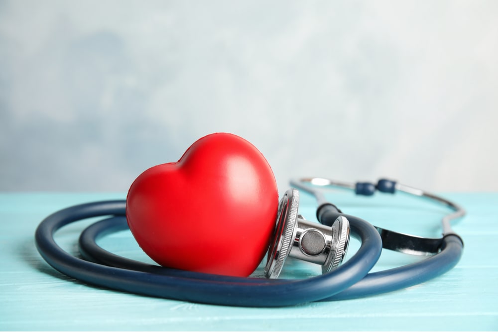 Stethoscope and red heart